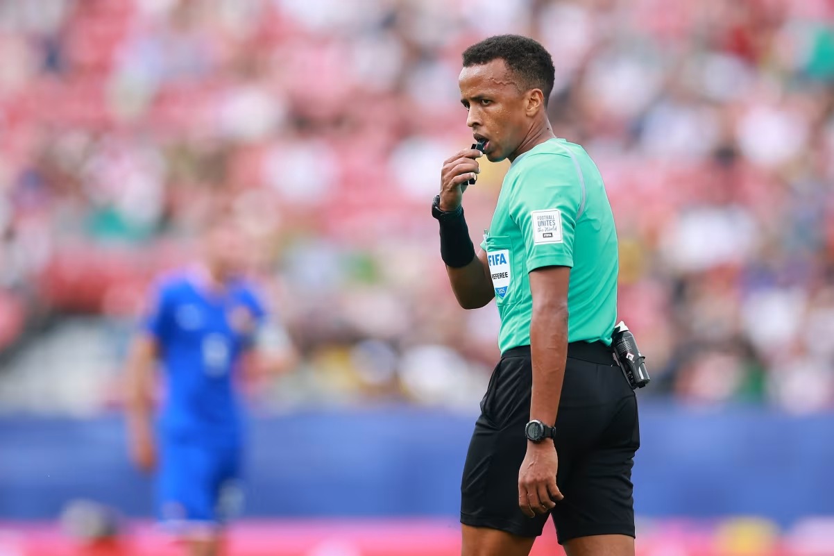 He was denied entry to the US for the World Cup. Now, Somali referee Omar Artan has made history
